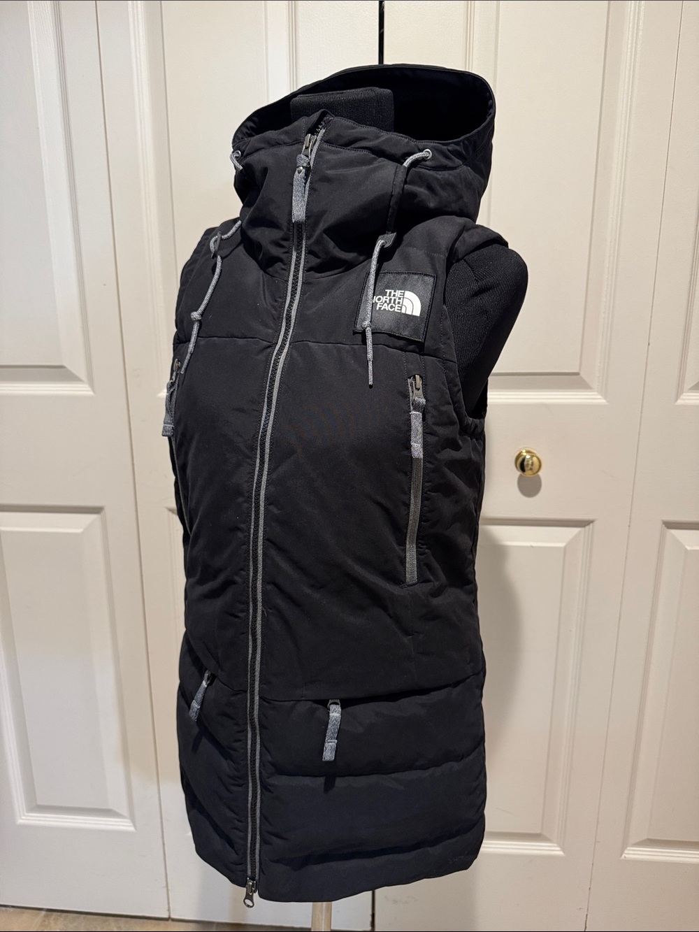 The North Face Black Hooded Quilted Puffer Vest